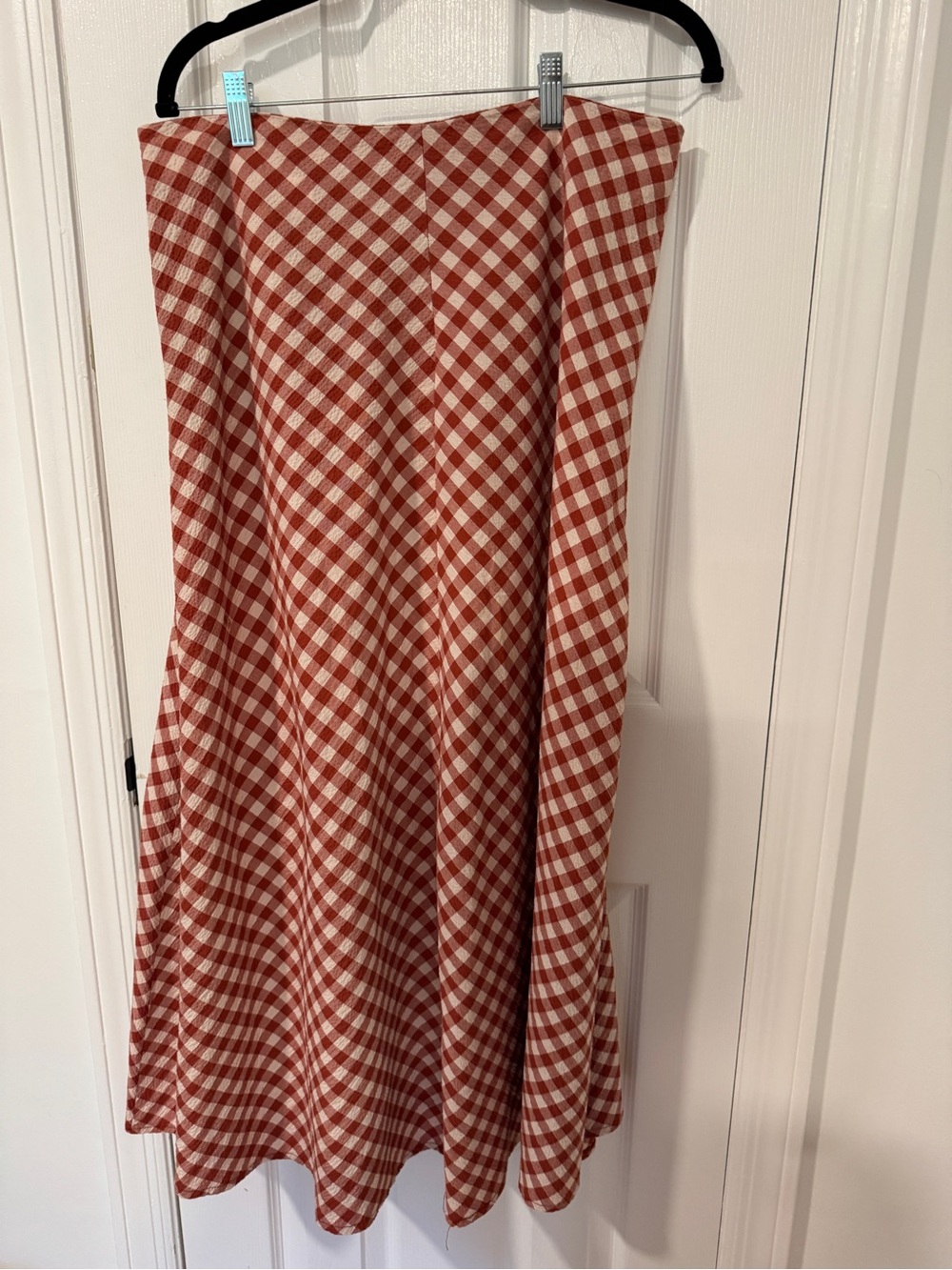 Zara Gingham Two-Piece Set – Smocked Crop Top + Midi Skirt – Size M - Picture 6 of 9